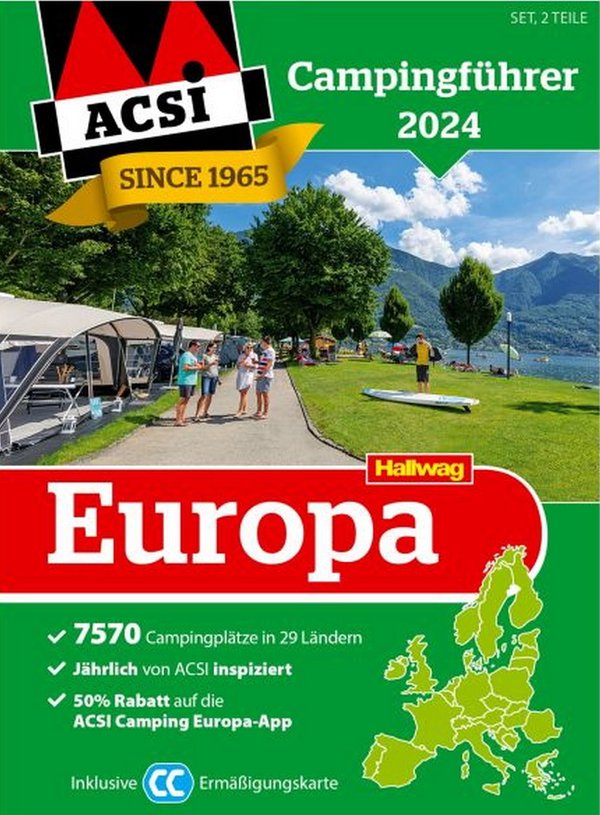 ACSI Campingführer 2024 Europa inkl. Camping Card 2024